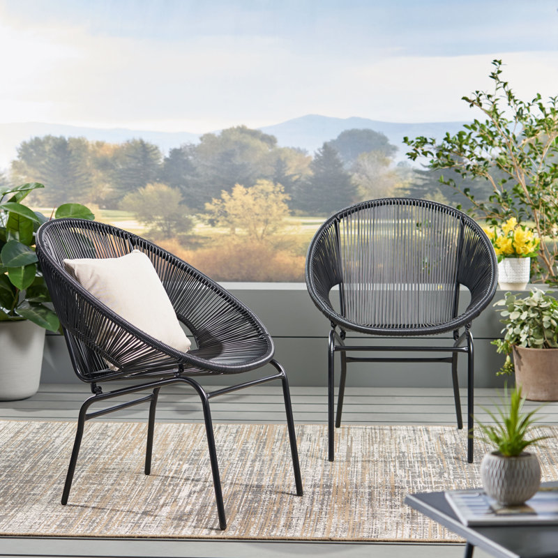 Wrought Studio Indira Outdoor Modern Patio Chair Reviews Wayfair Indira Outdoor Modern Patio Chair