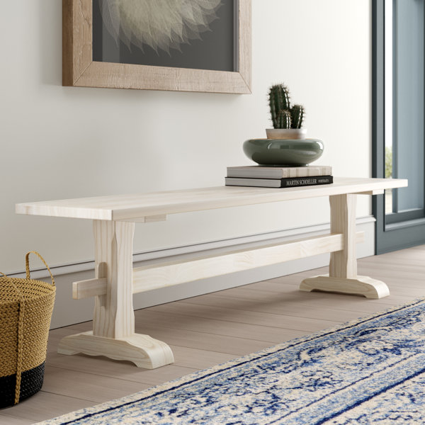 Lynn Trestle Wood Bench By Mistana Best #1