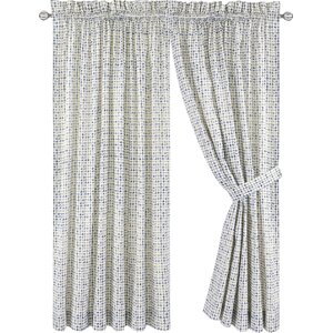 Breckan Plaid & Check Semi-Sheer Rod Pocket Curtain Panels (Set of 2)