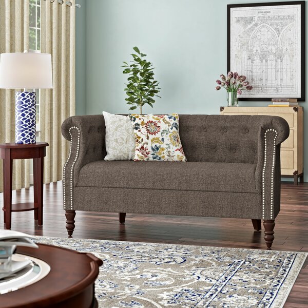 Quinones Chesterfield 54 Inches Rolled Arms Loveseat By Andover Mills