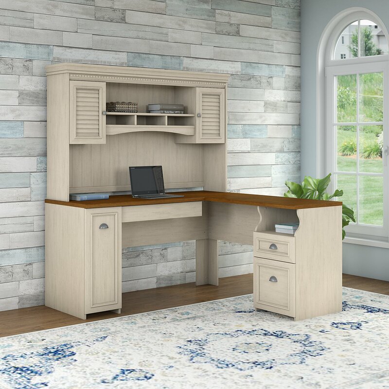 Oakridge L Shape Executive Desk With Hutch Reviews Birch Lane