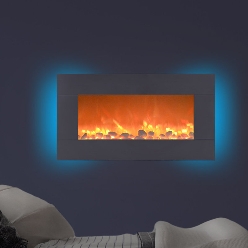 Orren Ellis Hyler Wall Mounted Electric Fireplace Reviews