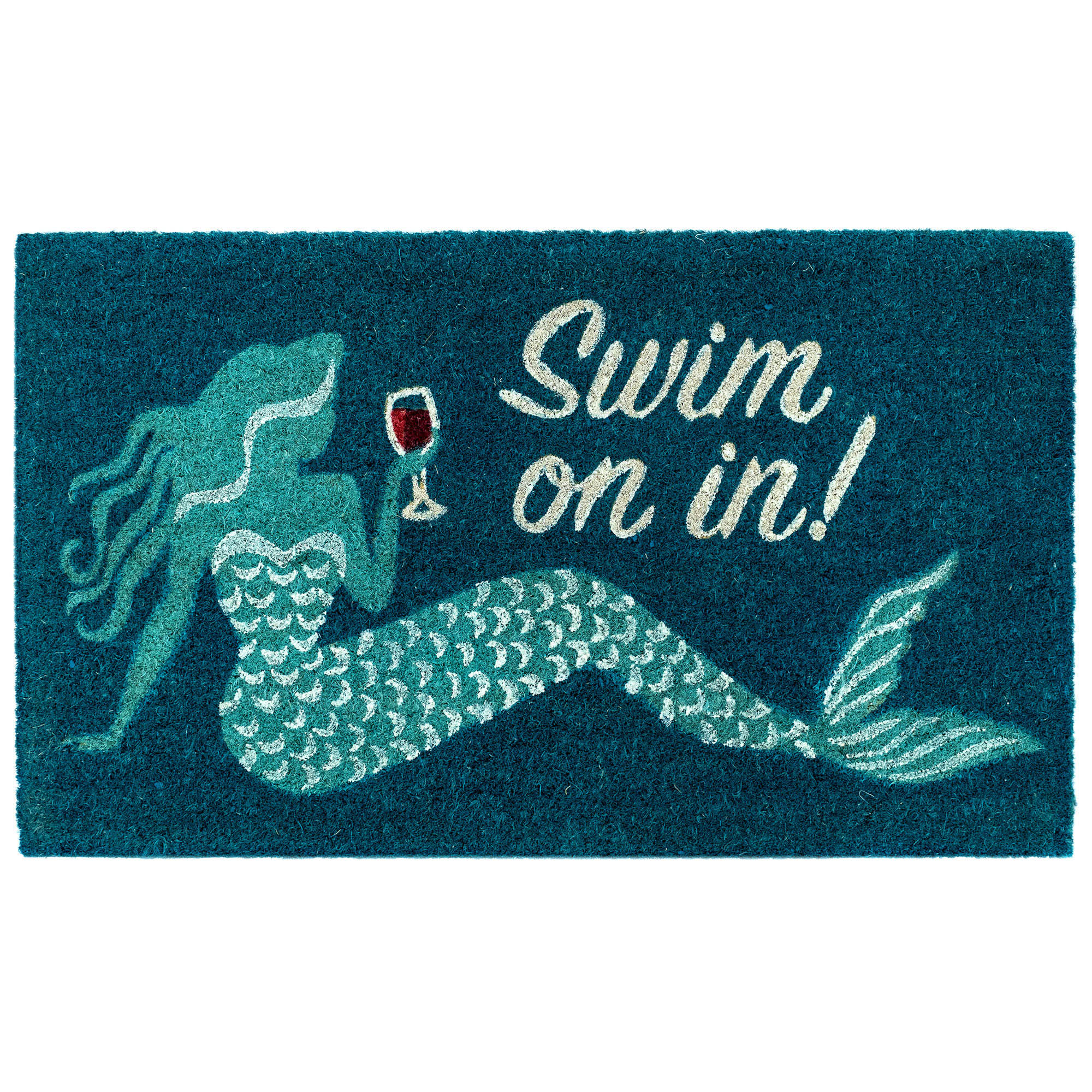 Happy Mermaids Kids Non-Slip Floor Entryways Outdoor Indoor Front Door Mat