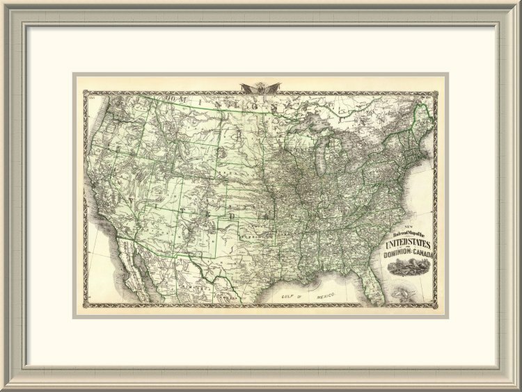 East Urban Home New Railroad Map Of The United States And