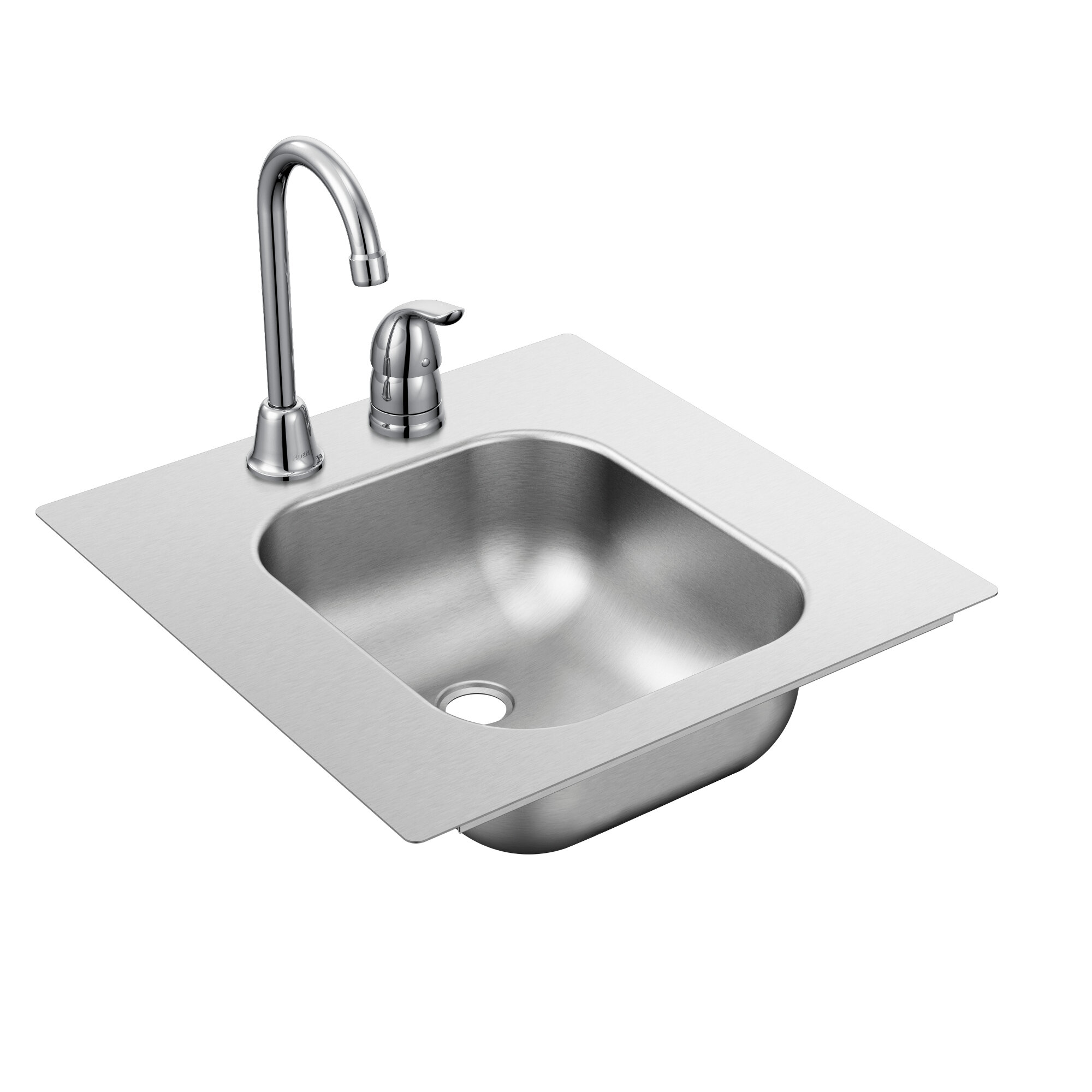 Moen 2200 Series 17 X 17 Drop In Bar Sink With Faucet Wayfair