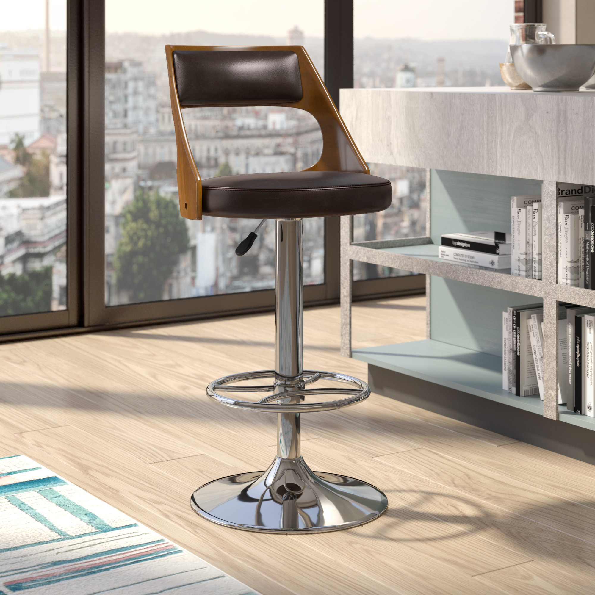 Conejara Adjustable Height Swivel Bar Stool Conejara Adjustable Height Swivel Bar Stool