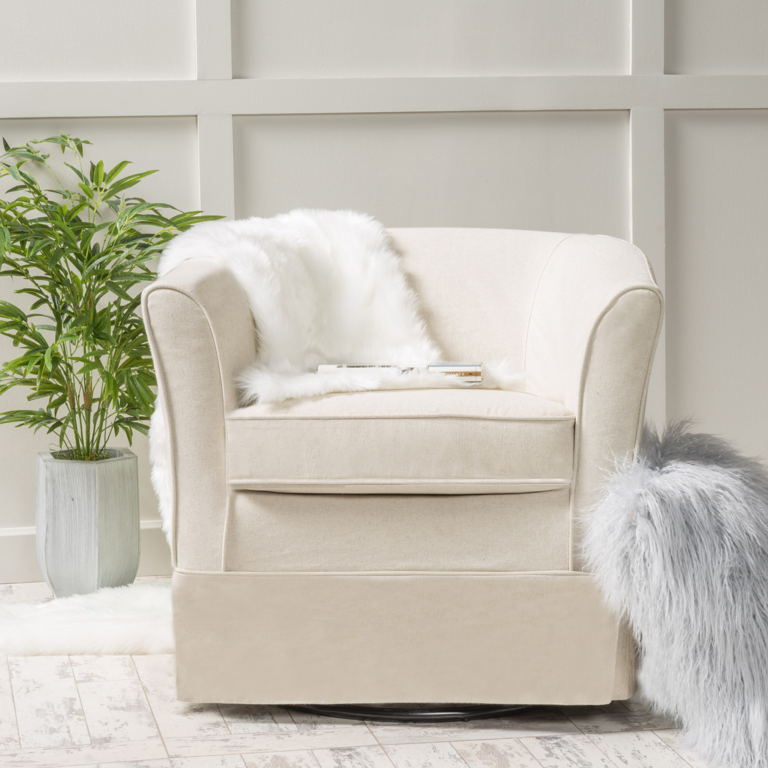 Sevan Swivel Barrel Chair Reviews Birch Lane