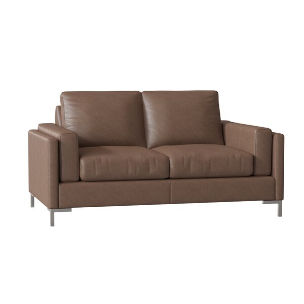 Lage Leather Loveseat By Wrought Studio