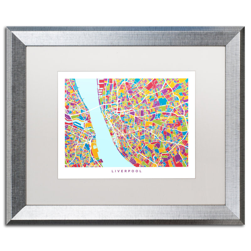 Trademark Art Liverpool Street Map 4 Framed Graphic Art Print On Canvas Wayfair