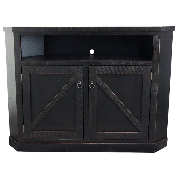 Bodiam Solid Wood Corner TV Stand For TVs Up To 65