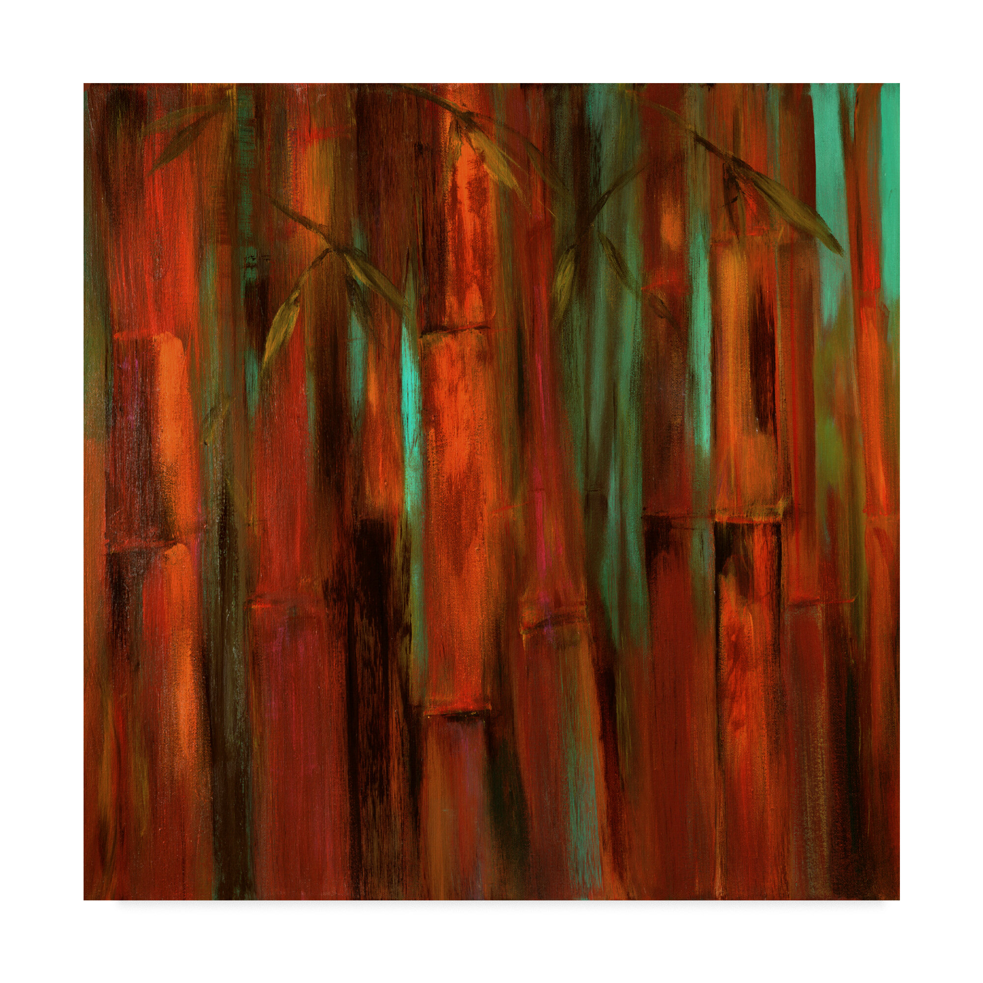 Bay Isle Home Sunset Bamboo I Acrylic Painting Print On Wrapped Canvas Wayfair