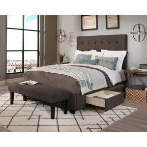Manhattan Upholstered Panel Headboard and Bench by Republic Design House