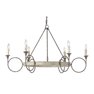 Round Wood Chandelier Wayfair Bailey 6 Light Chandelier