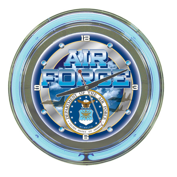 14 United States Air Force Wall Clock by Trademark Global