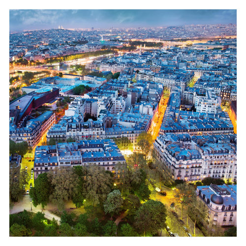 Paris 1.92m x 1.92m Textured Matte Peel & Stick Wall Mural East Urban Home
