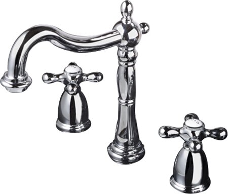 Heritage Widespread Bathroom Faucet with Drain Assembly by Kingston Brass