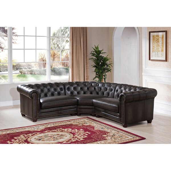 Altura Leather Symmetrical Modular Sectional By Darby Home Co