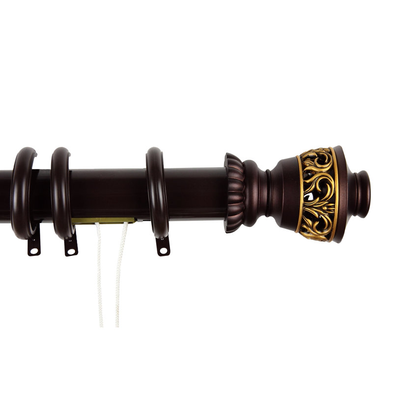 Astoria Grand Berman Decorative Traverse Single Rod | Wayfair
