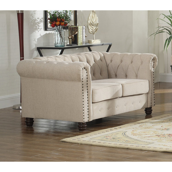 Borica Nailhead Living Room Chesterfield Loveseat By Alcott Hill Reviews