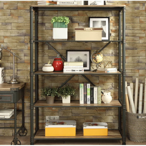 Christofor Metal Frame Standard Bookcase by 17 Stories