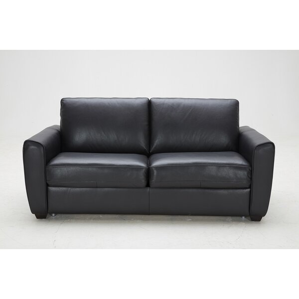 StonyPoint Leather Sofa Bed By Winston Porter