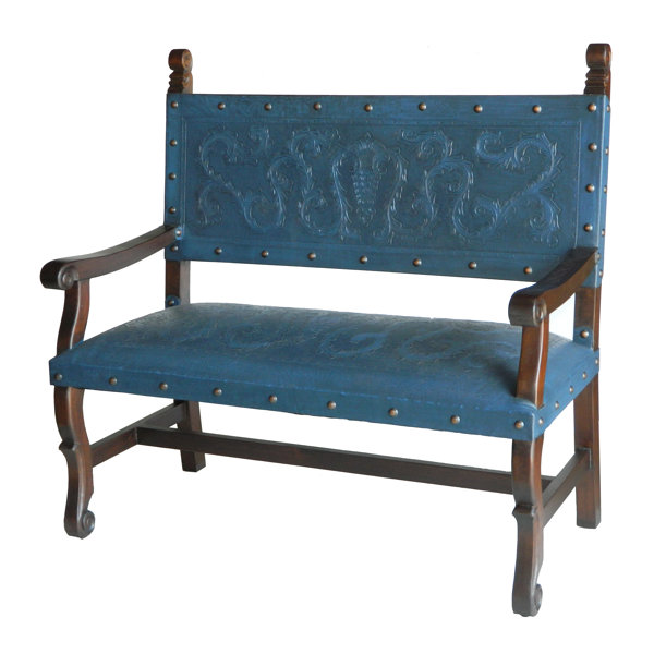 Wood/Leather Bench By New World Trading Great price