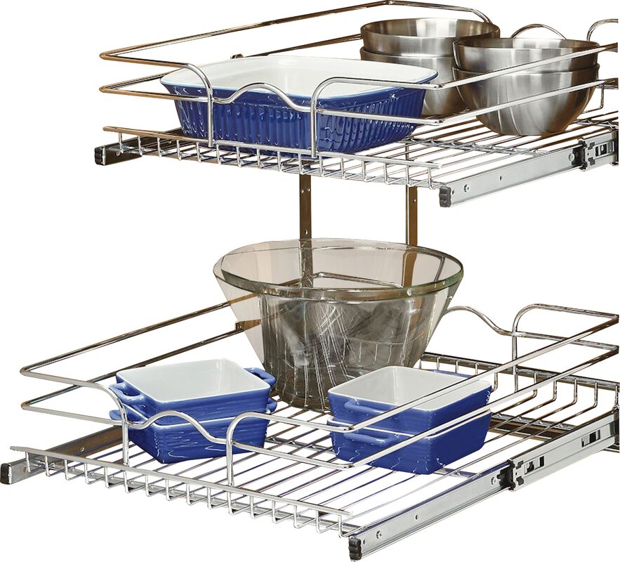 Rev-A-Shelf Two Tier Wire Basket & Reviews | Wayfair