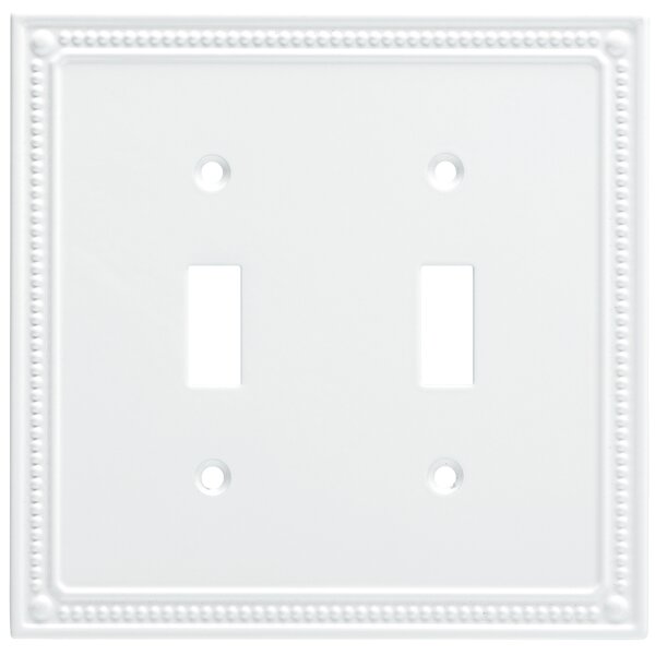 Classic Beaded Double Switch Wall Plate by Franklin Brass
