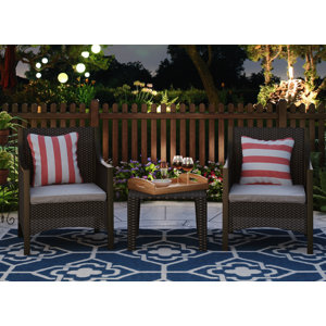 Eddings 3 Piece Deep Seating Group with Cushion