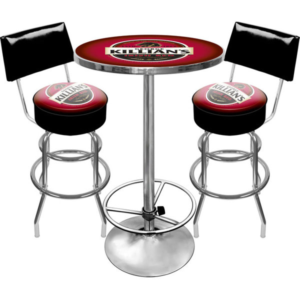 #2 Killians Beer Game Room 3 Piece Pub Table Set By Trademark Global Spacial Price