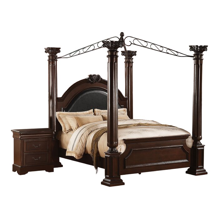 Starks Upholstered Canopy Configurable Bedroom Set