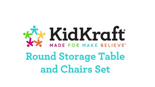 kidkraft round storage table & 4 chair set