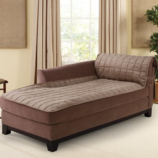 Deluxe Comfort Quilted Armless Box Cushion Chaise Lounge Slipcover By Sure Fit