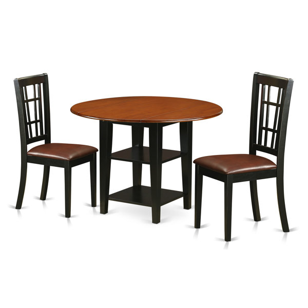 Best Tyshawn 3 Piece Drop Leaf Breakfast Nook Solid Wood Dining Set By Charlton Home Wonderful