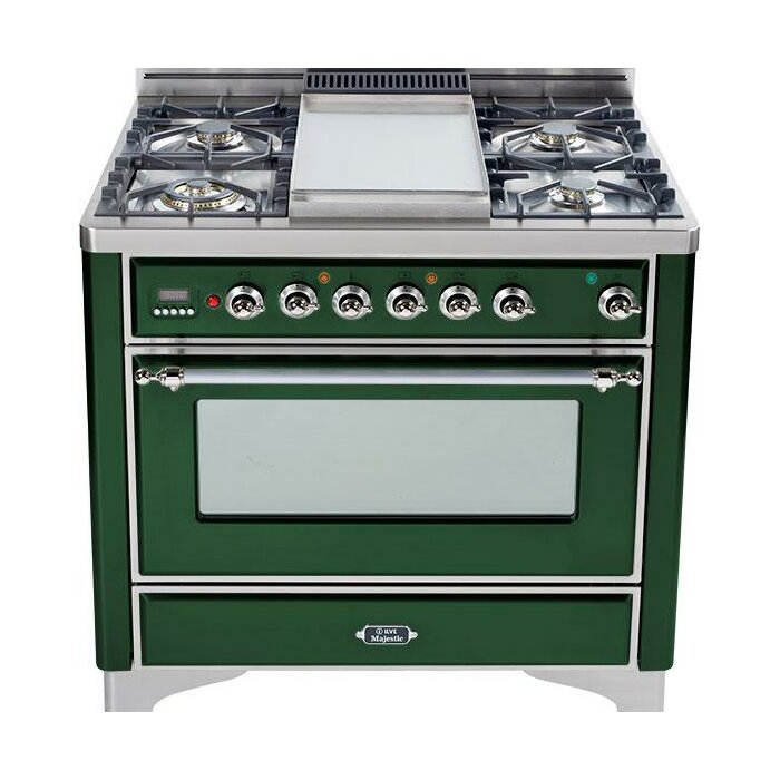 Ilve Majestic 36 3 55 Cu Ft Freestanding Gas Range With Griddle