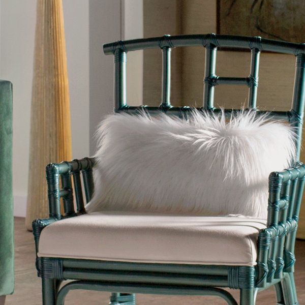 Vanbuskirk Faux Fur Lumbar Pillow by Mercury Row| @ $31.99