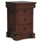 La Roque Mahogany 3 Drawer Bedside Table