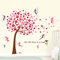 Pink Tree Mural with Fairy Tale Nursery Room Wall Stickers