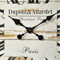 Oversized Dupont and Allardet Paris Iron Wall Clock