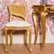 Gilt Upholstered Dining Chair