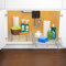 Roll Out Cabinet Organizer - Pull Out Drawer - Under Cabinet Sliding Shelf - 11 inch wide x 21 inch deep - Chrome