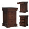 La Roque Mahogany 3 Drawer Bedside Table
