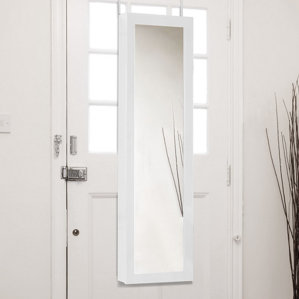 Baxton Studio Reflections Over the Door Jewelry Armoire with Mirror by Wholesale Interiors