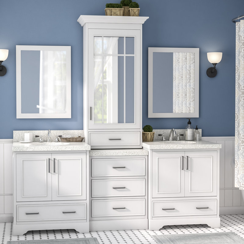 Darby Home Co Geraldina 85 Double Sink Bathroom Vanity With