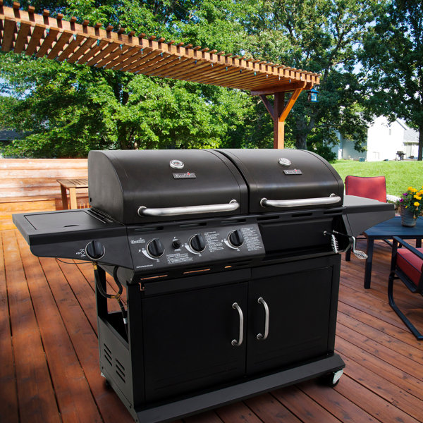 3-Burner Deluxe Combo Propane Gas and Charcoal Gri