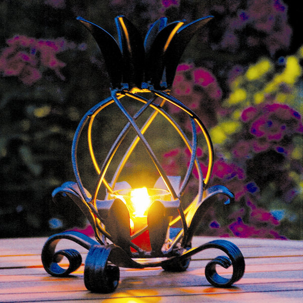 ACHLA Pineapple Iron and Glass Lantern & Reviews Wayfair