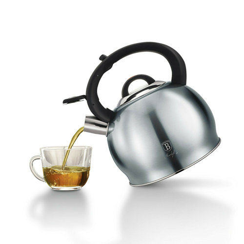 3L Stainless Steel Whistling Stovetop Kettle Berlinger Haus Colour: Grey