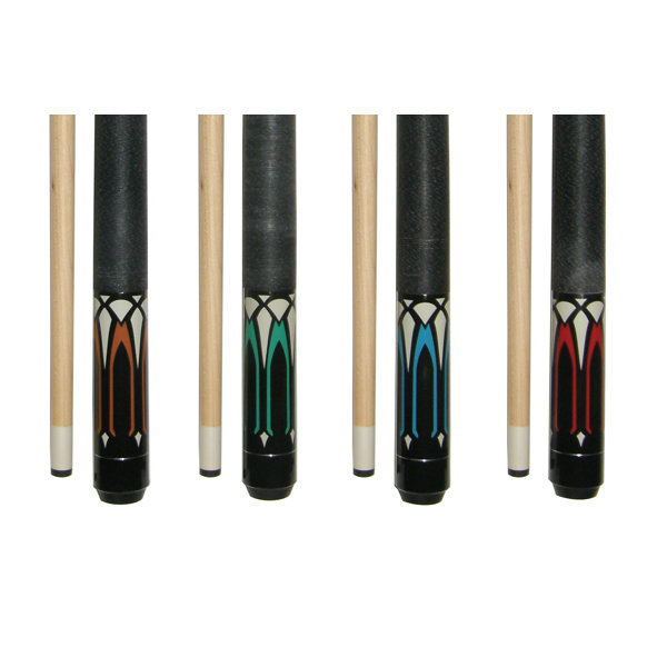 2-Piece 21-Ounce Iszy Billiards 58-Inch Hardwood Canadian Maple Pool Cue Billiard Stick with Irish Wrap Brown//Black