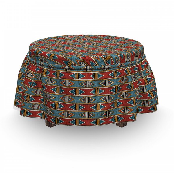 Tribal Cultural Ottoman Slipcover (Set Of 2) By East Urban Home
