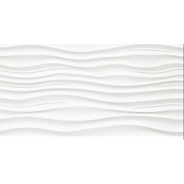 Surface 12 x 24 Porcelain Tile in Ripple White by Emser Tile